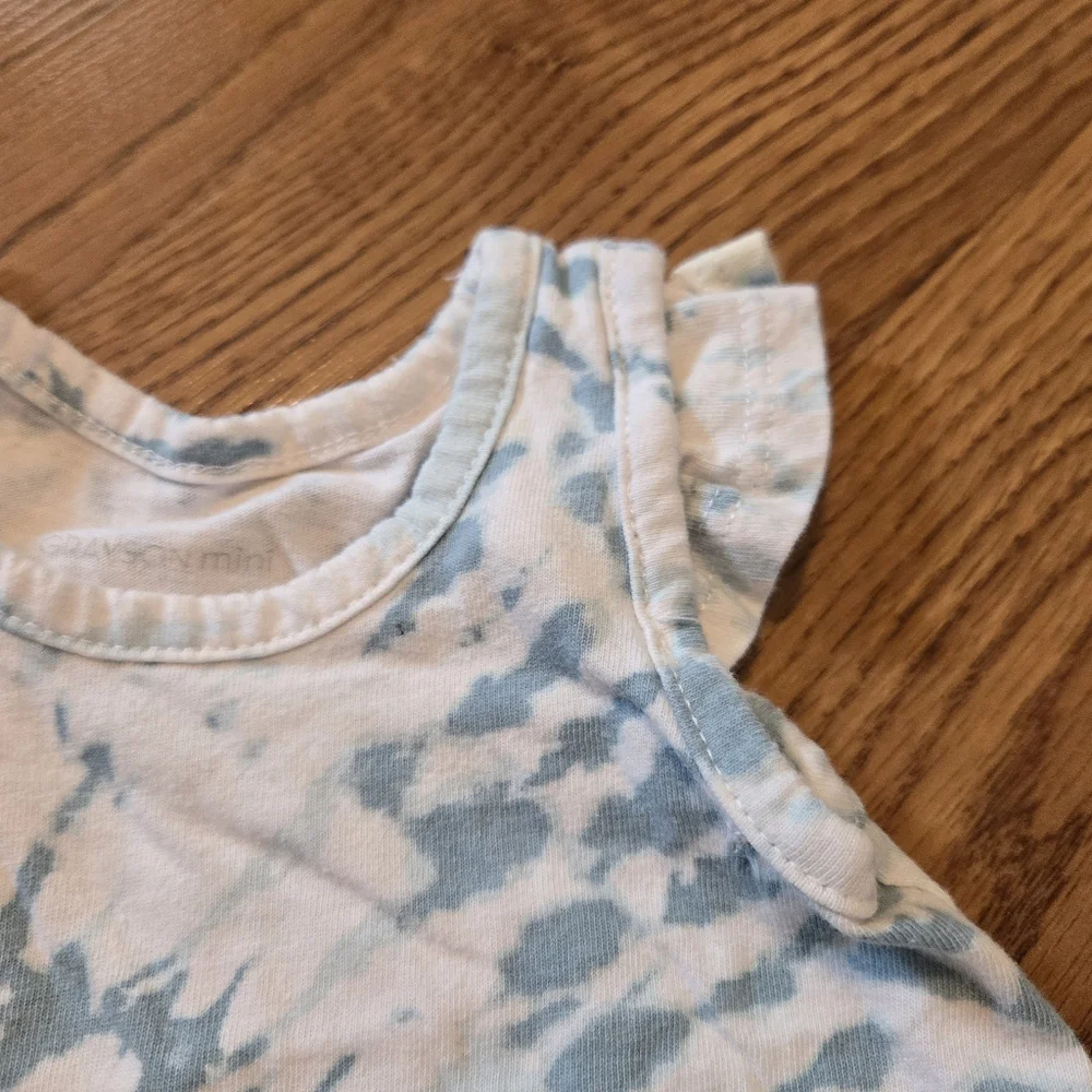 Grayson Mini Blue White Tie Dye Baby Matching Set Pastel Beach Cotton Boho 0-3M